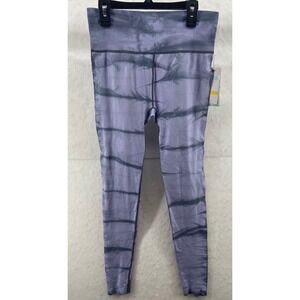 NWT Zella Leggings Women Sz S Purple Gray Design Athletic Stretch Yoga Exercise